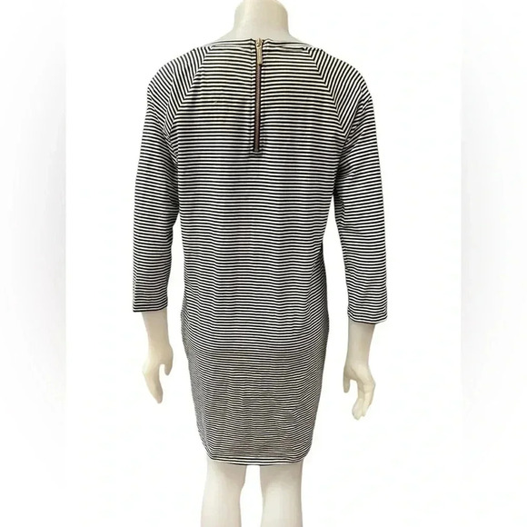 Michael Kors  Striped Black White Shirt Mini Dress Size Large - Picture 5 of 10